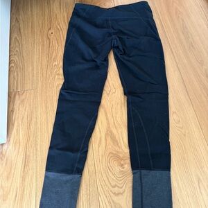 Athleta Black and Gray Leggings M